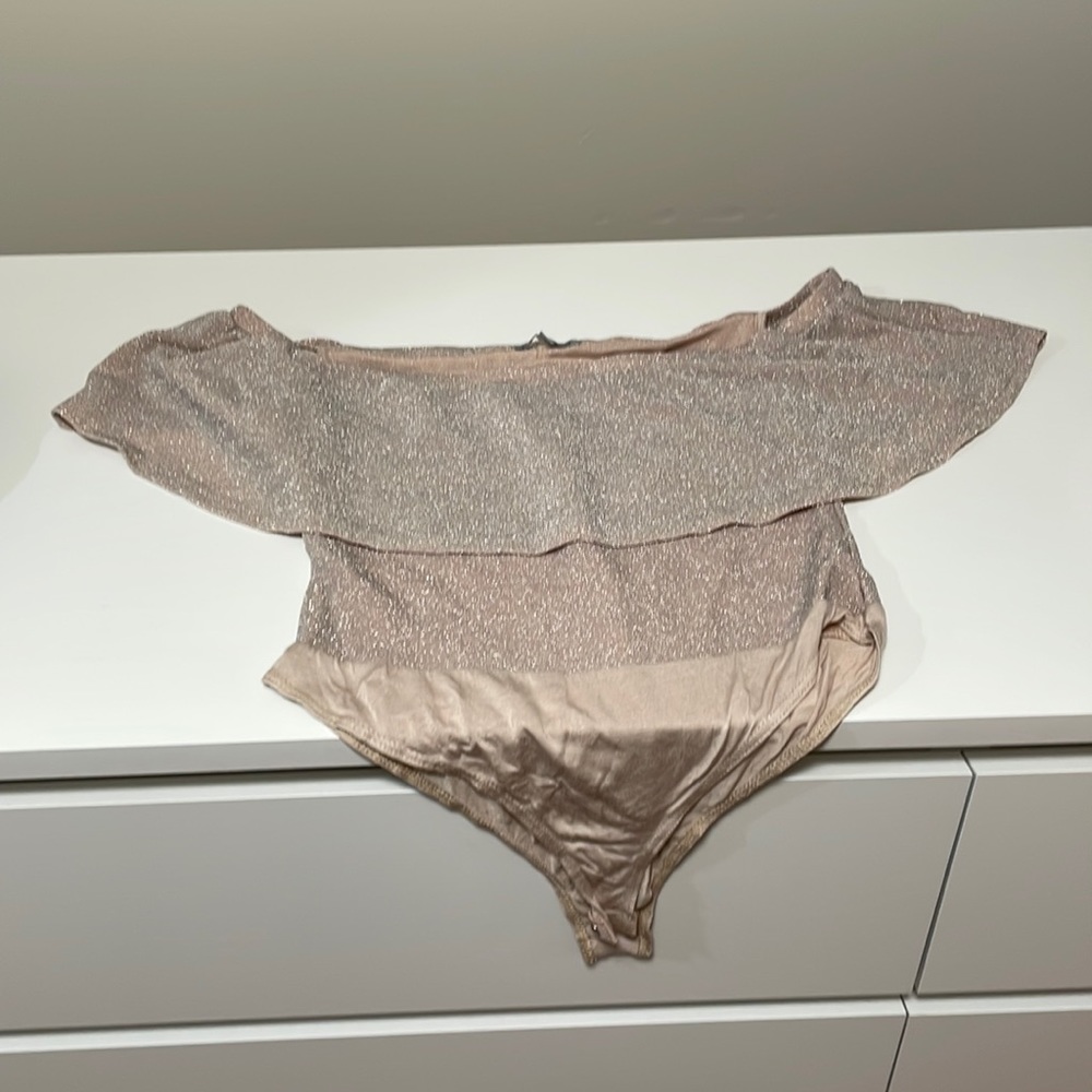 Charlotte Russe Shimmer Bodysuit